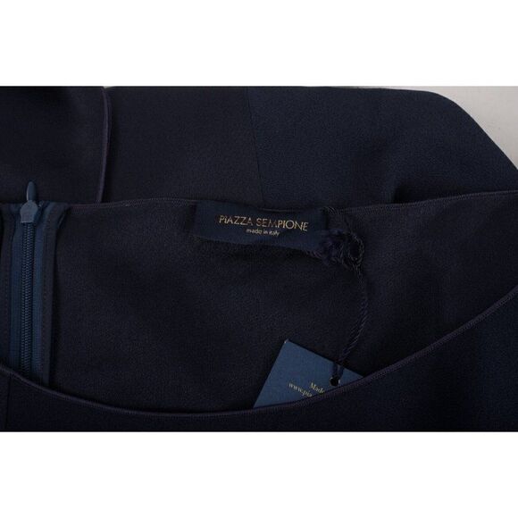 Piazza Semipione Womans Shift Flowy Dress Size 42 US 6  Navy Blue Made Italy NWT - Picture 6 of 6